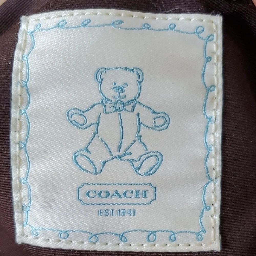 Coach Tan and Brown Diaper Bag 15 X 11.5 Signature Tote With Dust Bag